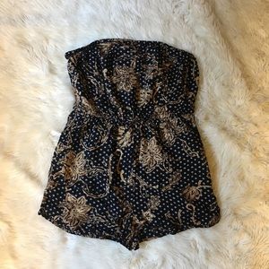 Urban outfitters gold and black romper